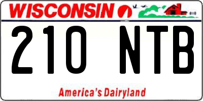 WI license plate 210NTB