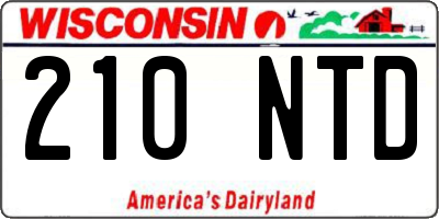 WI license plate 210NTD