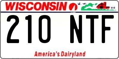 WI license plate 210NTF