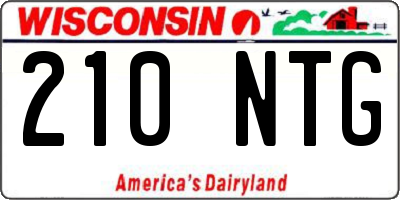 WI license plate 210NTG