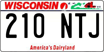 WI license plate 210NTJ