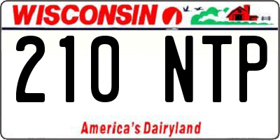 WI license plate 210NTP