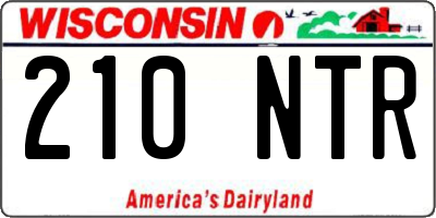 WI license plate 210NTR