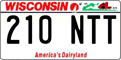 WI license plate 210NTT