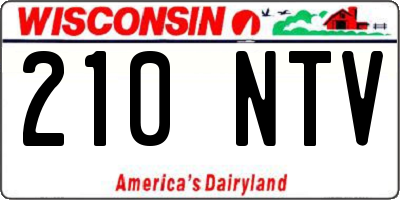 WI license plate 210NTV