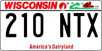 WI license plate 210NTX