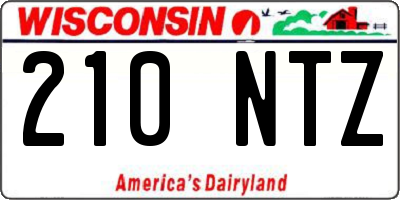 WI license plate 210NTZ