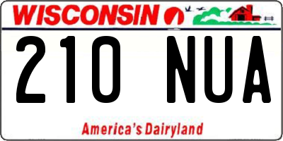 WI license plate 210NUA
