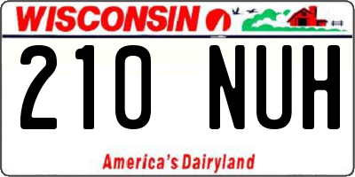 WI license plate 210NUH