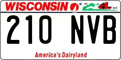 WI license plate 210NVB