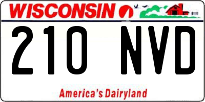 WI license plate 210NVD