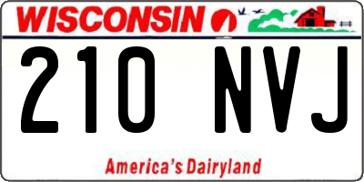 WI license plate 210NVJ