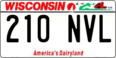 WI license plate 210NVL