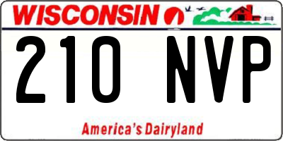 WI license plate 210NVP
