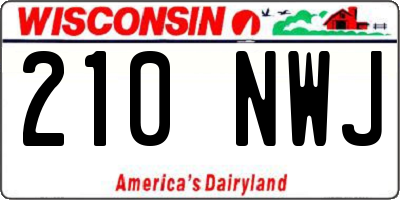WI license plate 210NWJ