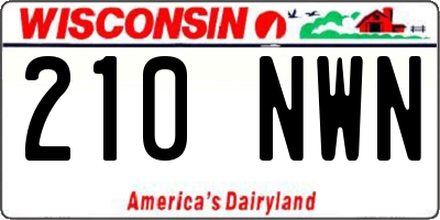 WI license plate 210NWN