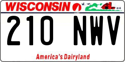 WI license plate 210NWV