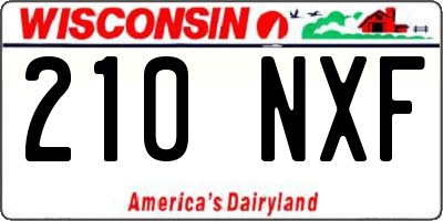 WI license plate 210NXF