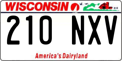 WI license plate 210NXV