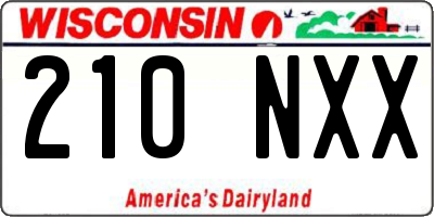 WI license plate 210NXX