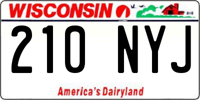 WI license plate 210NYJ