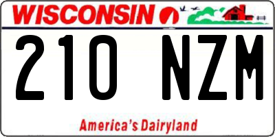 WI license plate 210NZM