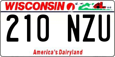 WI license plate 210NZU