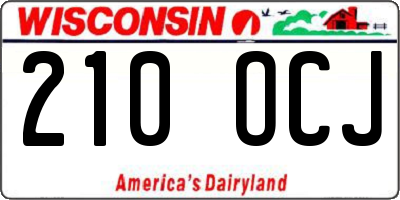 WI license plate 210OCJ