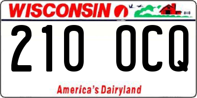WI license plate 210OCQ