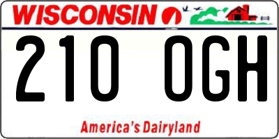 WI license plate 210OGH