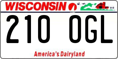WI license plate 210OGL