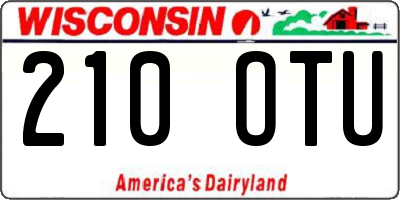 WI license plate 210OTU