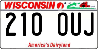 WI license plate 210OUJ
