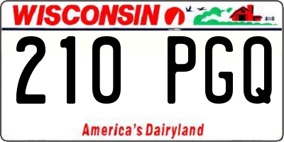 WI license plate 210PGQ