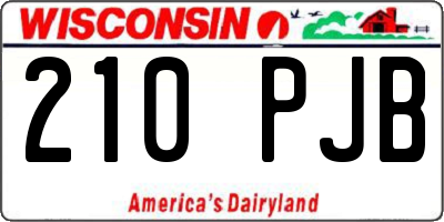 WI license plate 210PJB