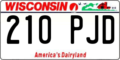WI license plate 210PJD