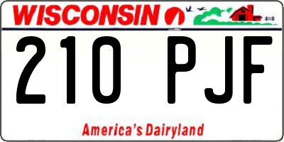 WI license plate 210PJF