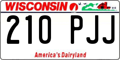 WI license plate 210PJJ