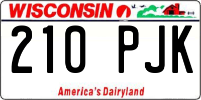 WI license plate 210PJK