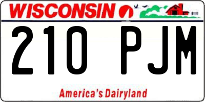 WI license plate 210PJM