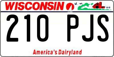 WI license plate 210PJS