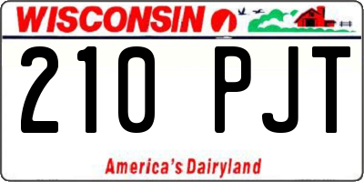 WI license plate 210PJT
