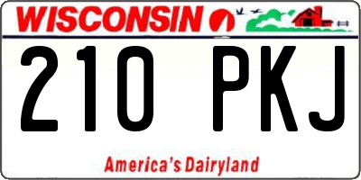 WI license plate 210PKJ