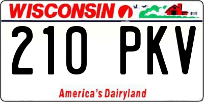 WI license plate 210PKV