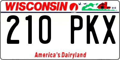 WI license plate 210PKX