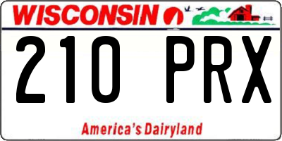 WI license plate 210PRX