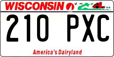 WI license plate 210PXC