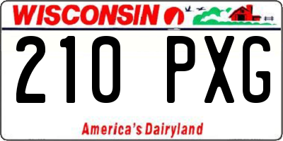 WI license plate 210PXG