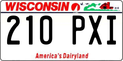 WI license plate 210PXI