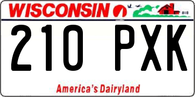 WI license plate 210PXK